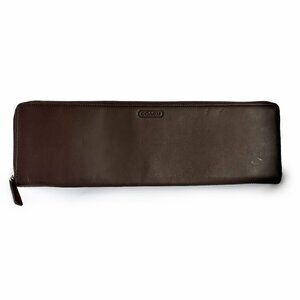 Coach Leather Tie Case Style 7320 Vintage 1990s Brown Leather Business Travel